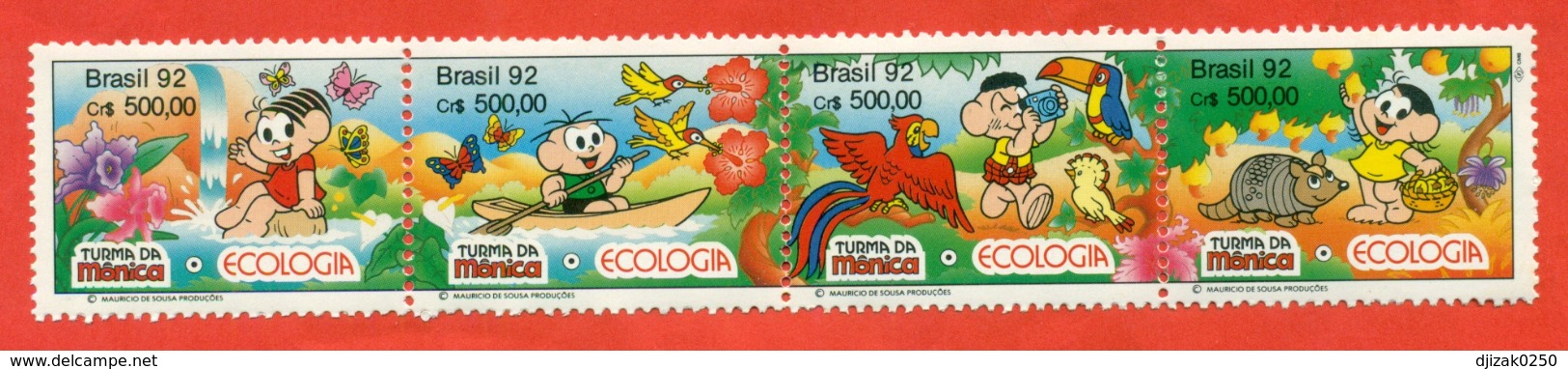 Brazil 1992.Strip Of 4 Stamps. Unused Stamps. - Environment & Climate Protection