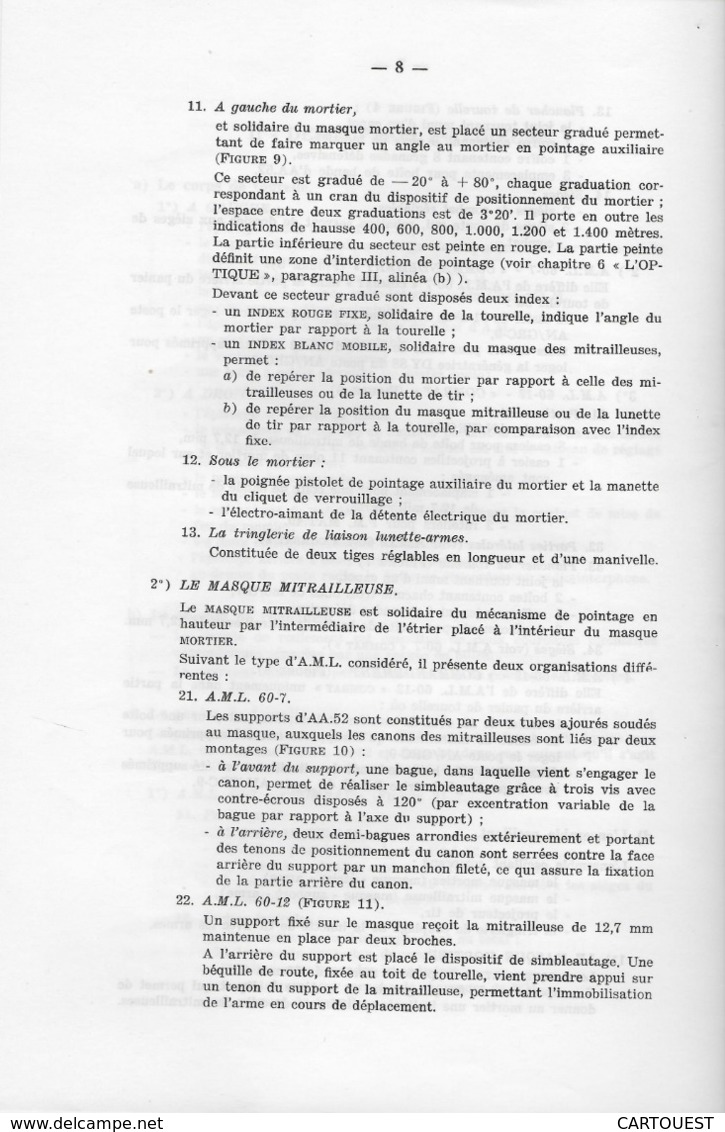 AUTO MITRAILLEUSE LEGERE  A. M. L. Type 245 documentation technique (  FIGURES )  ♦♦☺ARMEE BLINDEE