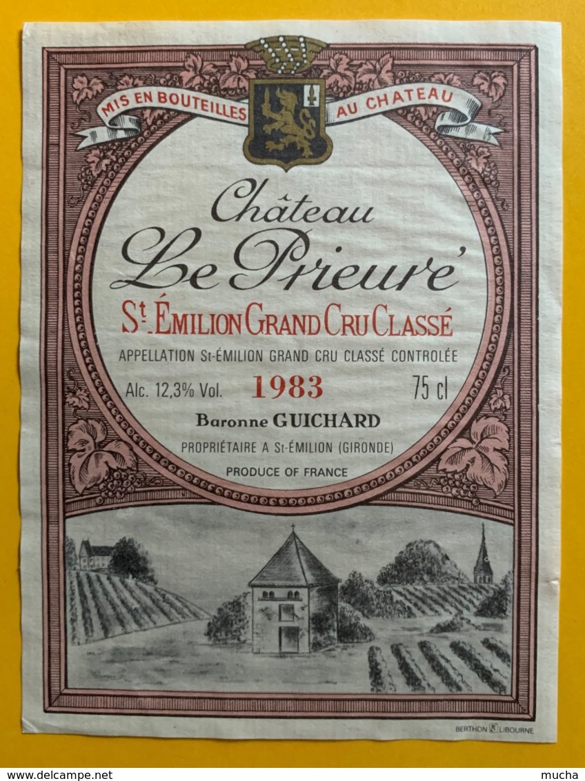 11828 - Château Le Prieuré 1983 Siant-Emilion - Bordeaux