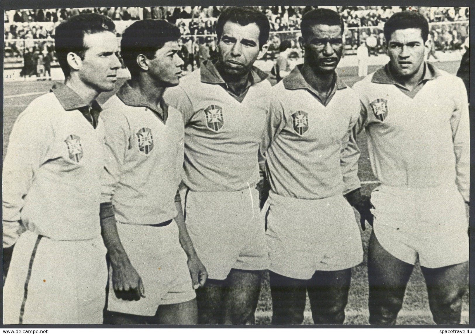 BRAZIL NATIONAL FOOTBALL TEAM World Cup Chile 1962 (Zagalo Amarildo Vava Didi Garincha) - PHOTO - 22,5 X 15,6 Cm(VFS-04) - Apparel, Souvenirs & Other