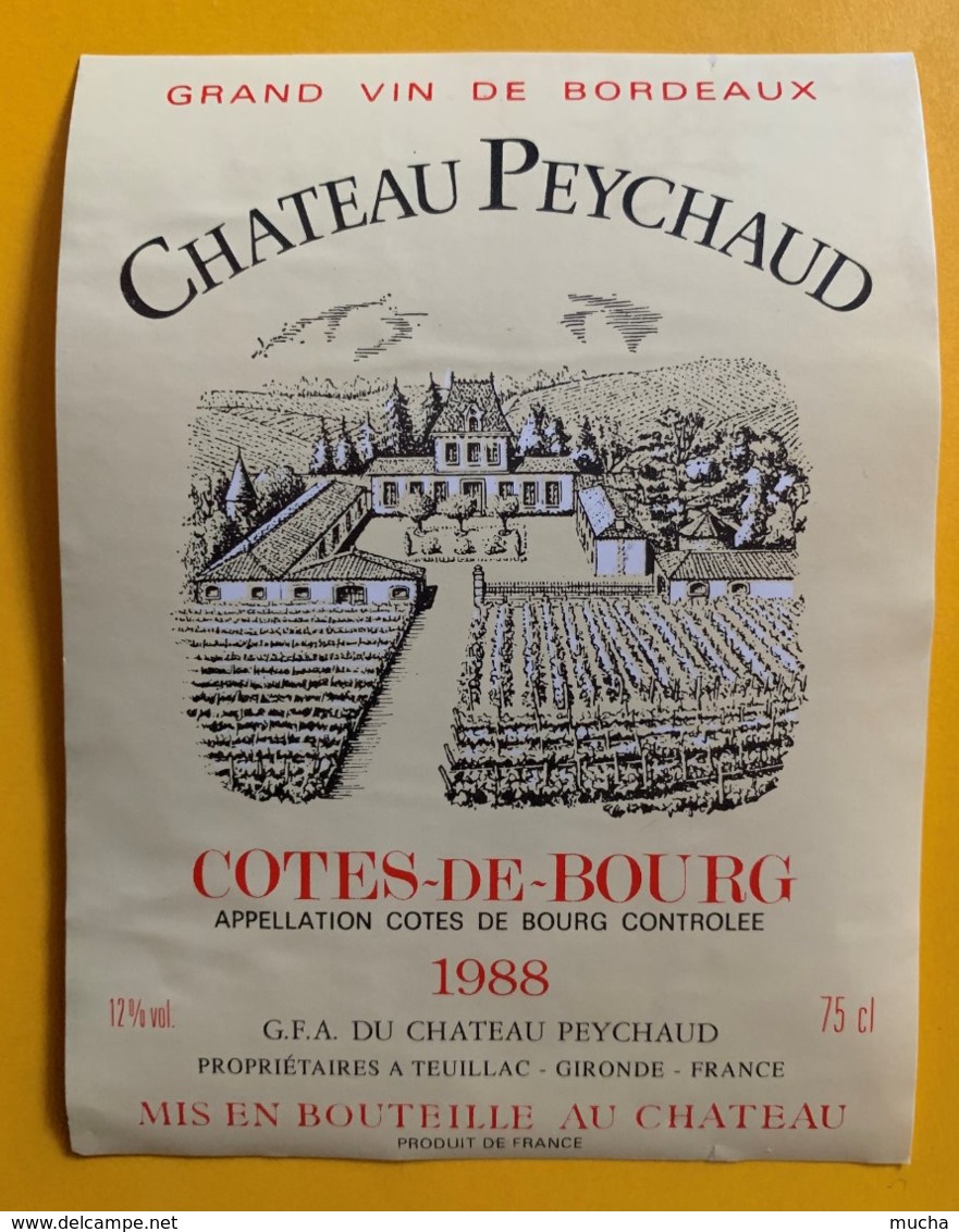 11832 -  Château Peychaud 1988 Côtes De Bourg - Bordeaux