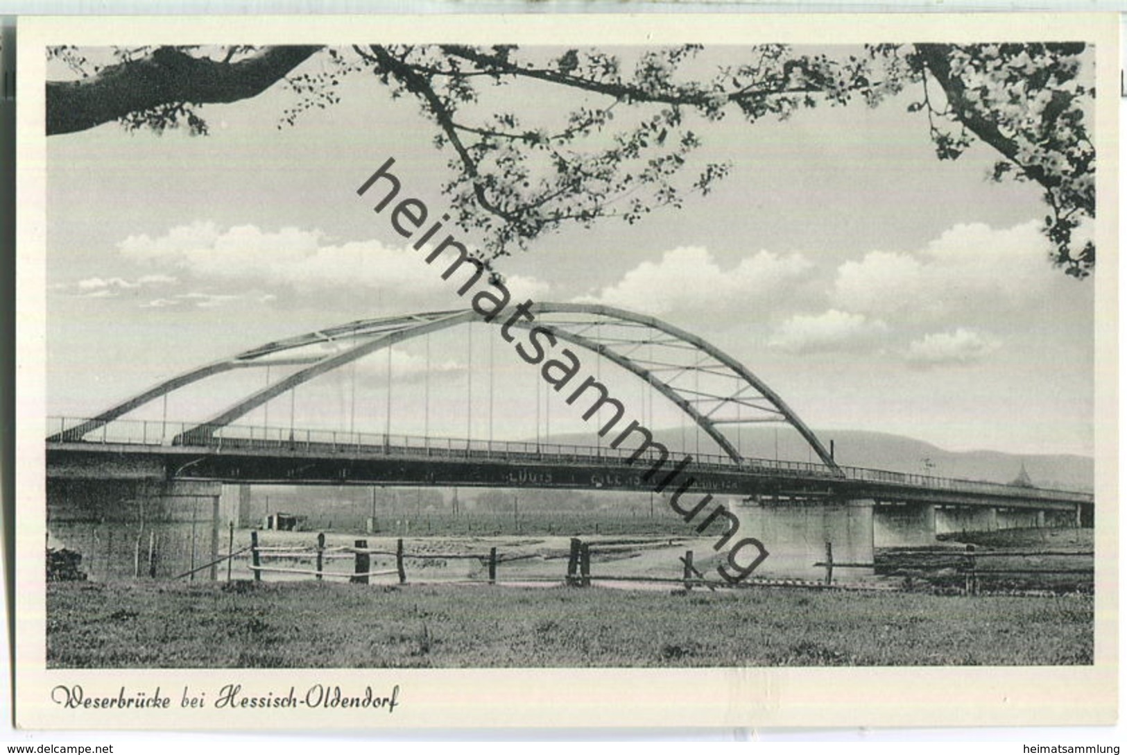 Hess.-Oldendorf - Weserbrücke - Verlag Foto-Reich Hessisch-Oldendorf 50er Jahre - Hessisch-Oldendorf