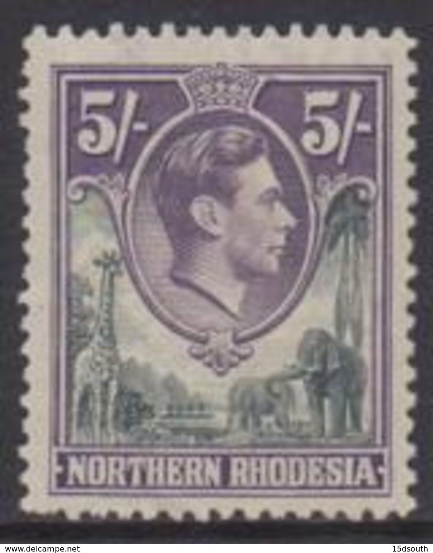 Northern Rhodesia - 1938 KGVI 5s (**) # SG 43 - Rhodesia Del Nord (...-1963)