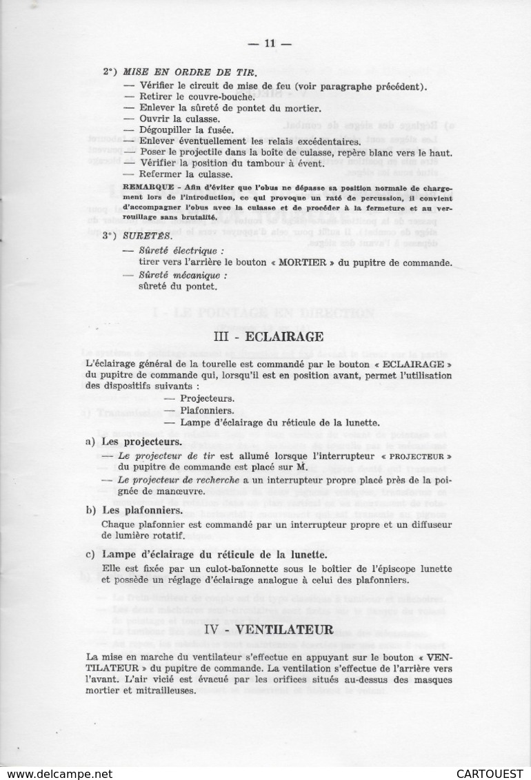 AUTO MITRAILLEUSE LEGERE  A. M. L. Type 245 documentation technique (  TEXTE )  ♦♦☺ARMEE BLINDEE