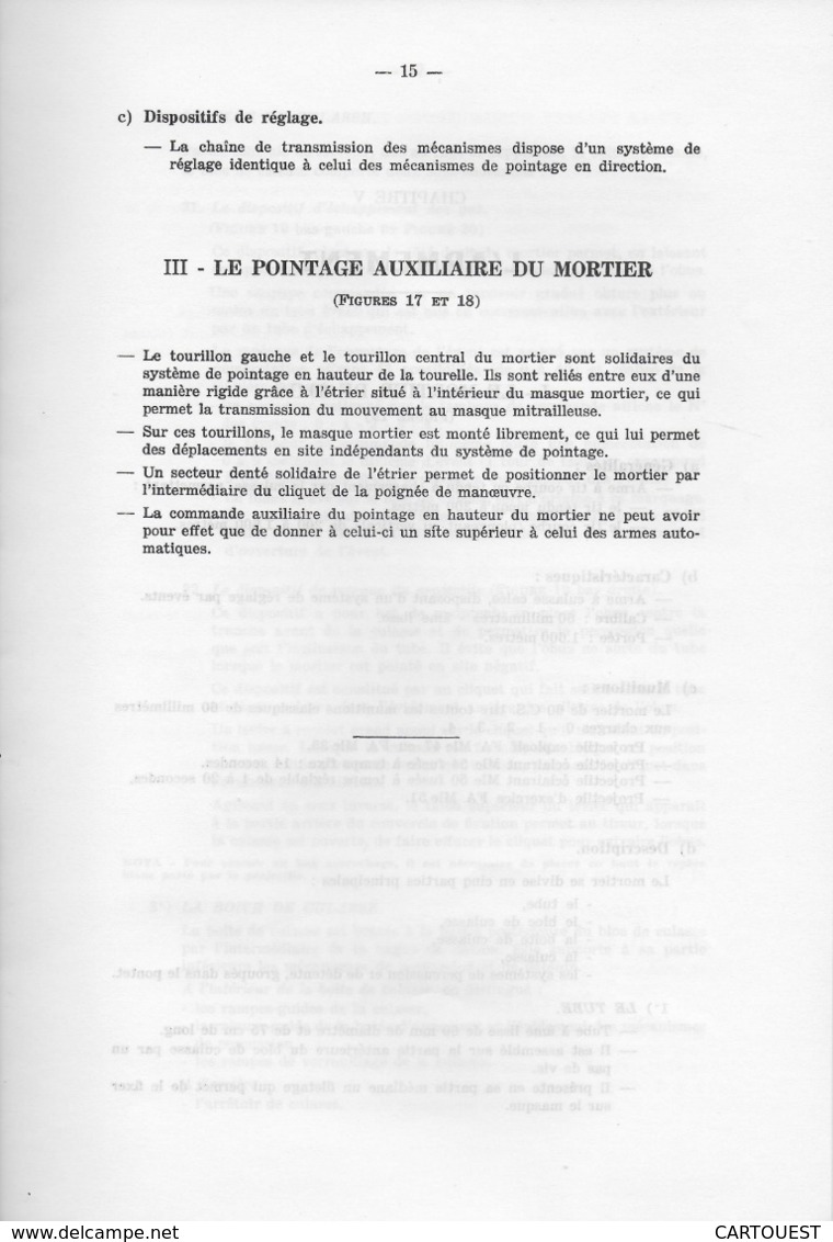 AUTO MITRAILLEUSE LEGERE  A. M. L. Type 245 documentation technique (  TEXTE )  ♦♦☺ARMEE BLINDEE