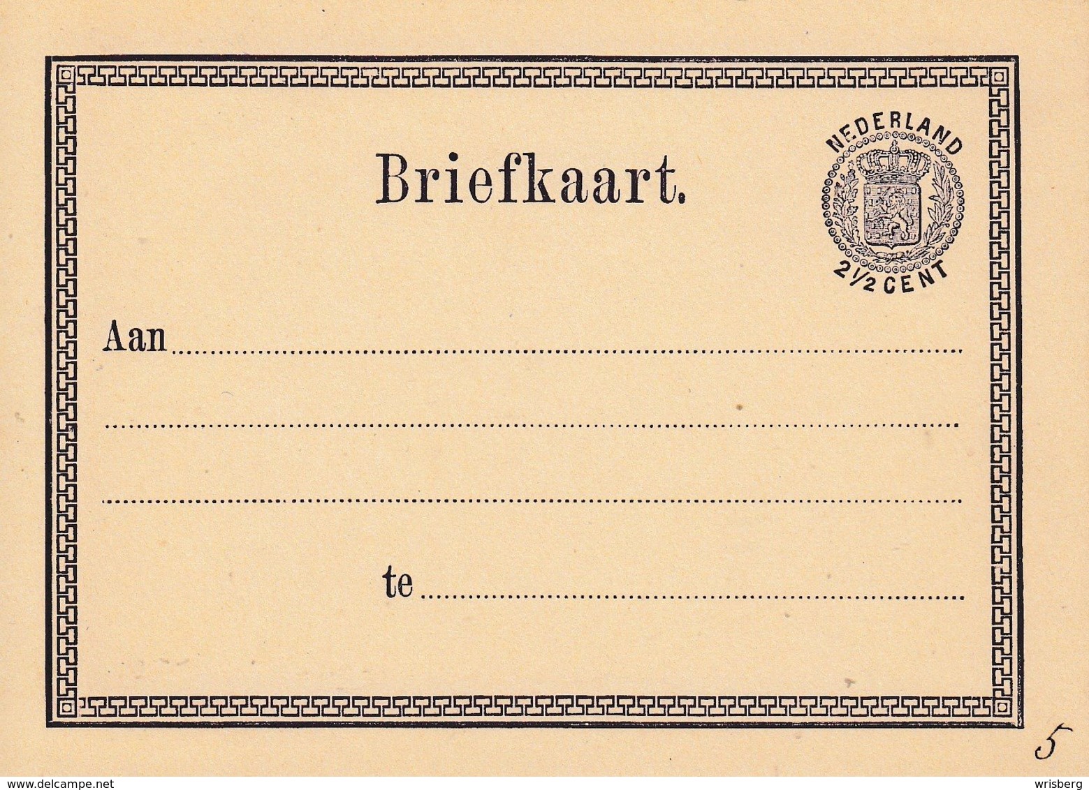 EP Briefkaart.2 1/2 CENT Violet - Ganzsachen