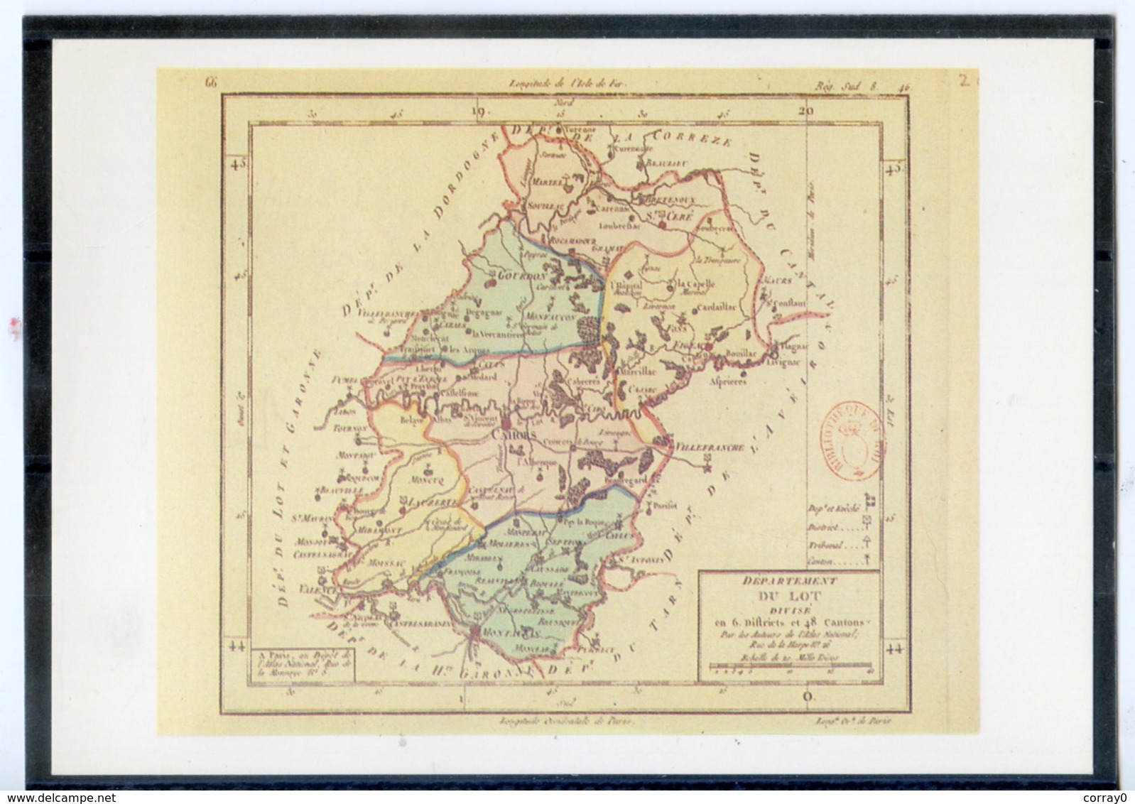 1ère Carte Des Départements.Cliché Bibliothèque Nationale. Editions 1789.Angoulême - Autres & Non Classés