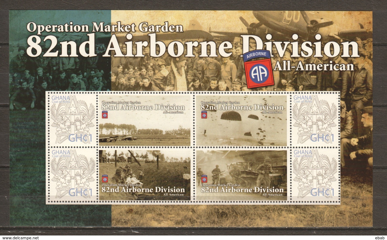 Ghana MNH Limited Edition Set 2 WORLD WAR 2 OPERATION MARKET GARDEN - WO2