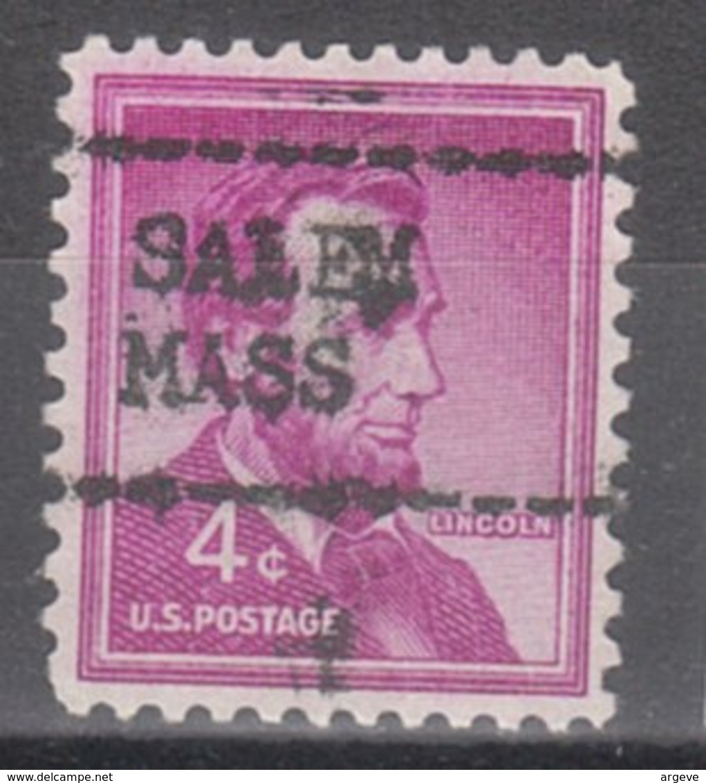 USA Precancel Vorausentwertung Preo, Locals Massachusetts, Salem L-1 M, Var 1 - Precancels