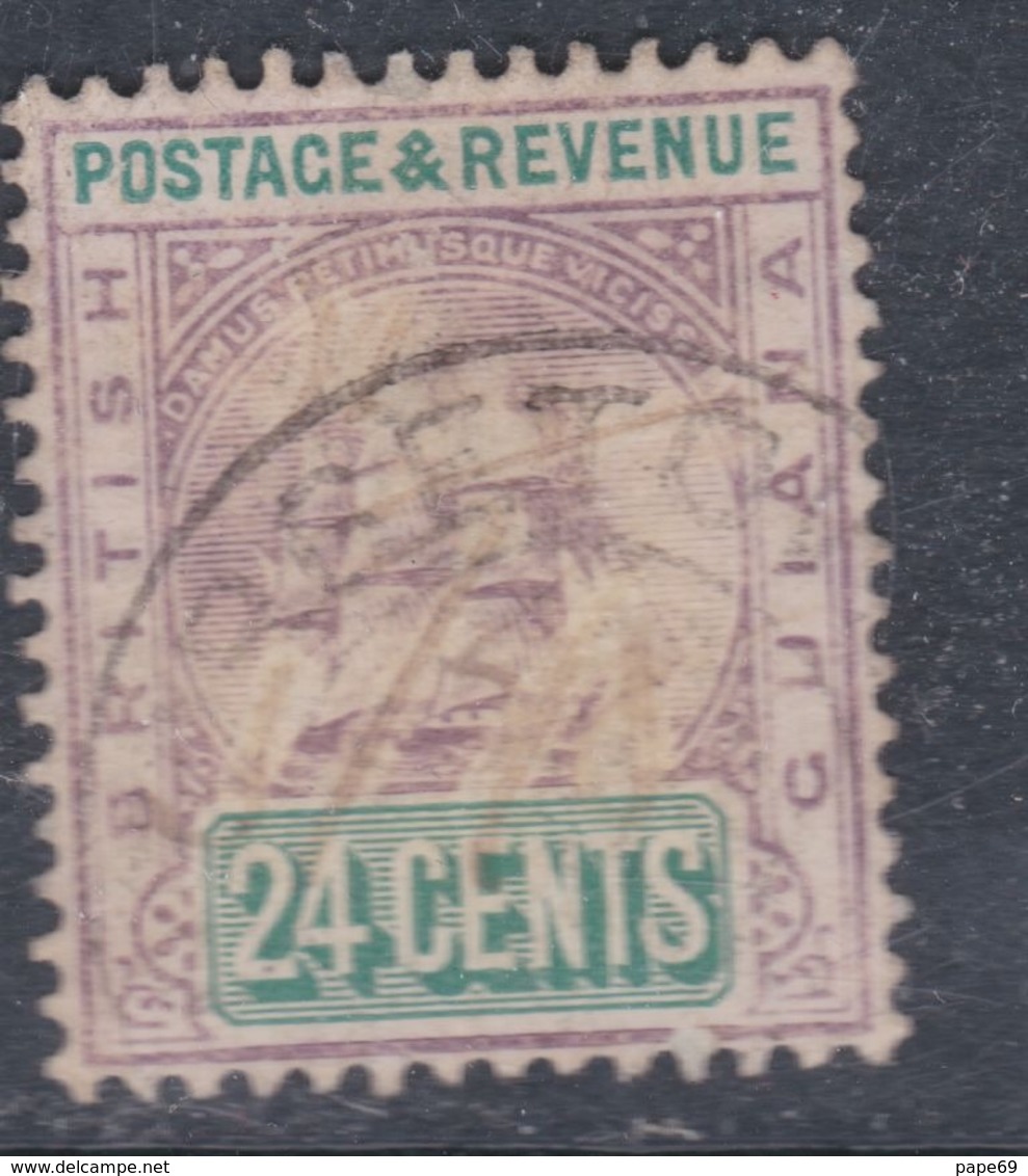 Guyana N° 102 O Partie De Série :  24 C. Violet Et Vert Oblitération Moyenne Infime Clair Sinon TB - British Guiana (...-1966)