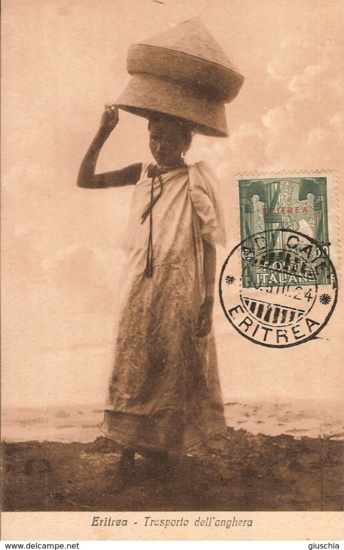 (St.Post.).Colonie.Eritrea.1924.-10c Verde "Marcia Su Roma" Isolato Su Cartolina (71-19) - Eritrea