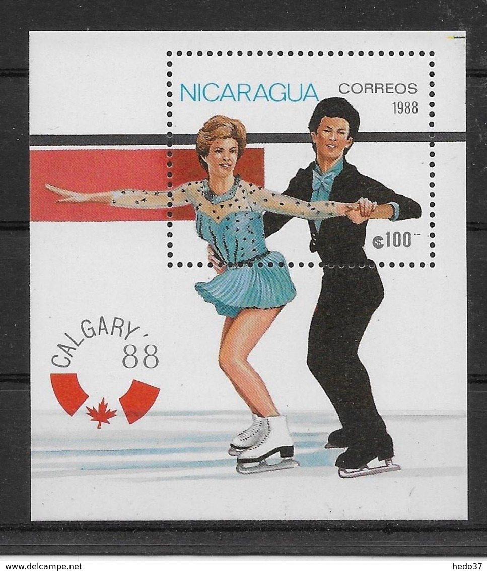 Thème Sports - Patinage Artistique - Nicaragua - Timbres Neufs ** Sans Charnière - TB - Eiskunstlauf