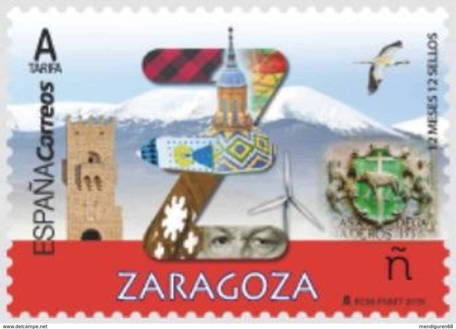 ESPAGNE SPANIEN SPAIN ESPAÑA 2019 12 MONTHS 12 STAMPS 12 MESES, 12 SELLOS: ZARAGOZA MNH ED 5279 YV  5070 MI 536 - Unused Stamps