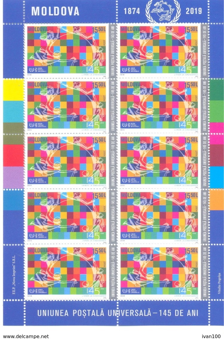 2019. 145 Years Of UPU, Sheetlet,  Mint/** - UPU (Union Postale Universelle)