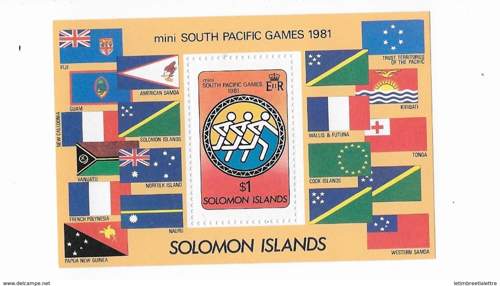 Salomon Bloc Feuillet N°9 " Athlète, Pictogramme - Solomon Islands (1978-...)