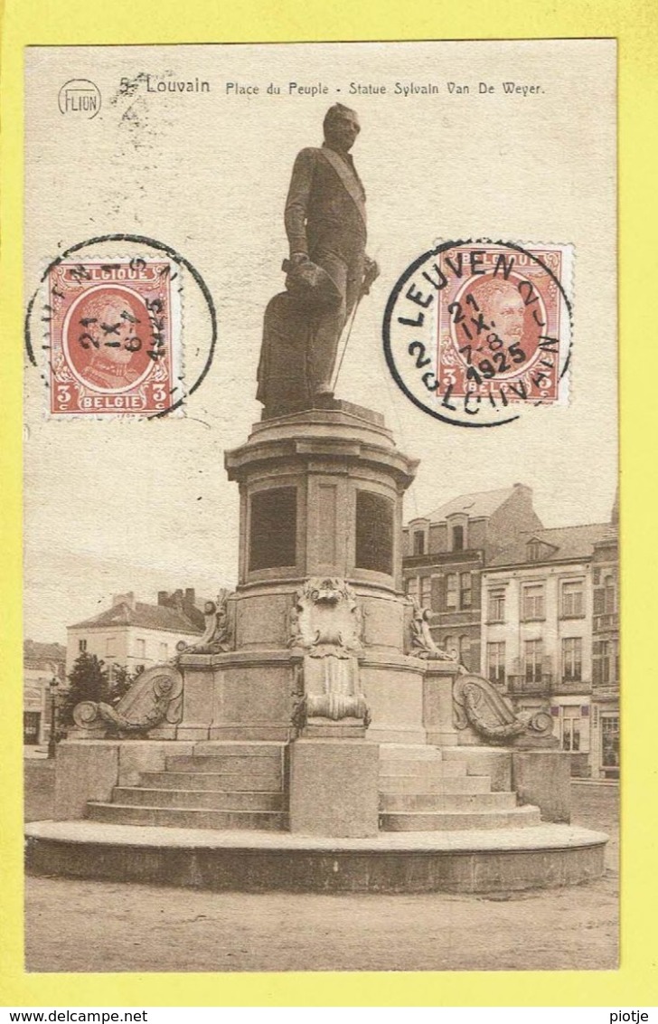 * Leuven - Louvain (Vlaams Brabant) * (Flion, Nr 5) Place Du Peuple, Statue Sylvain Van De Weyer, Timbre, Monument - Leuven