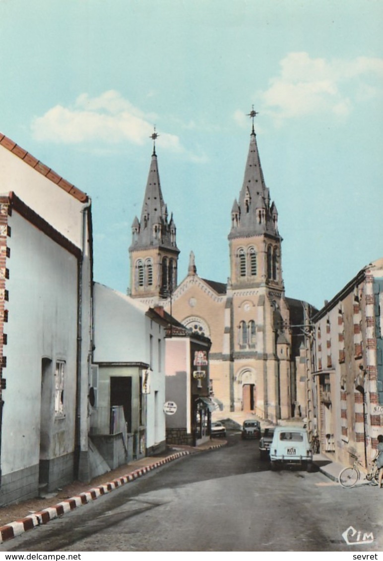 LES ESSARTS. - La Rue Principale Et L'Eglise. Très Belle Carte Dentelée - Les Essarts