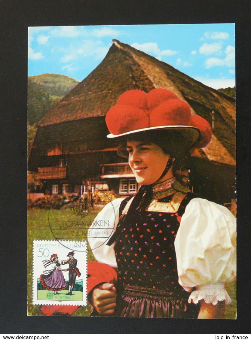 Carte Maximum Card Costume Europa 1981 Allemagne Germany Ref 94394 - 1981