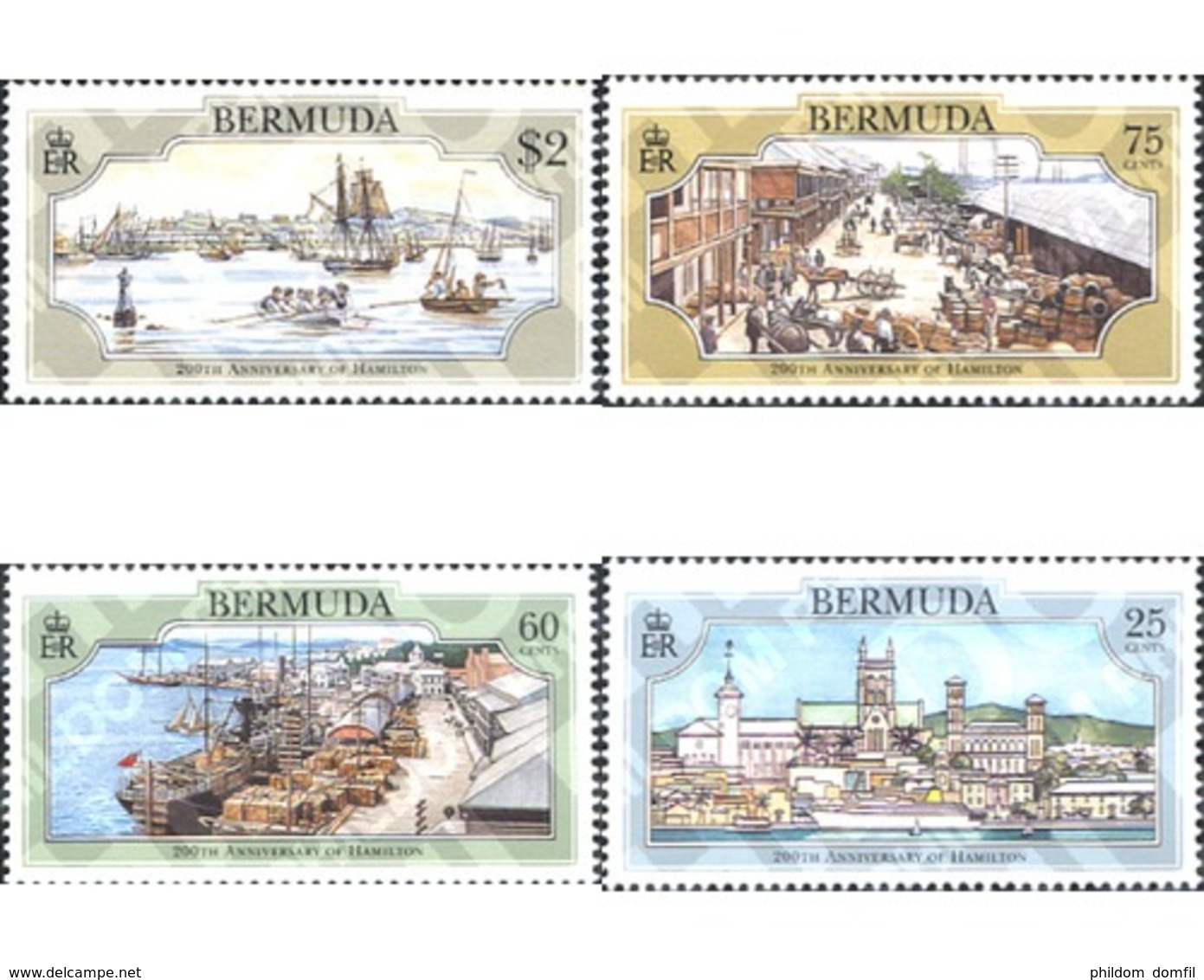 Ref. 292098 * MNH * - BERMUDAS. 1993. BICENTENARIO DE LA FUNDACION DE LA CIUDAD DE HAMILTON - Bermuda