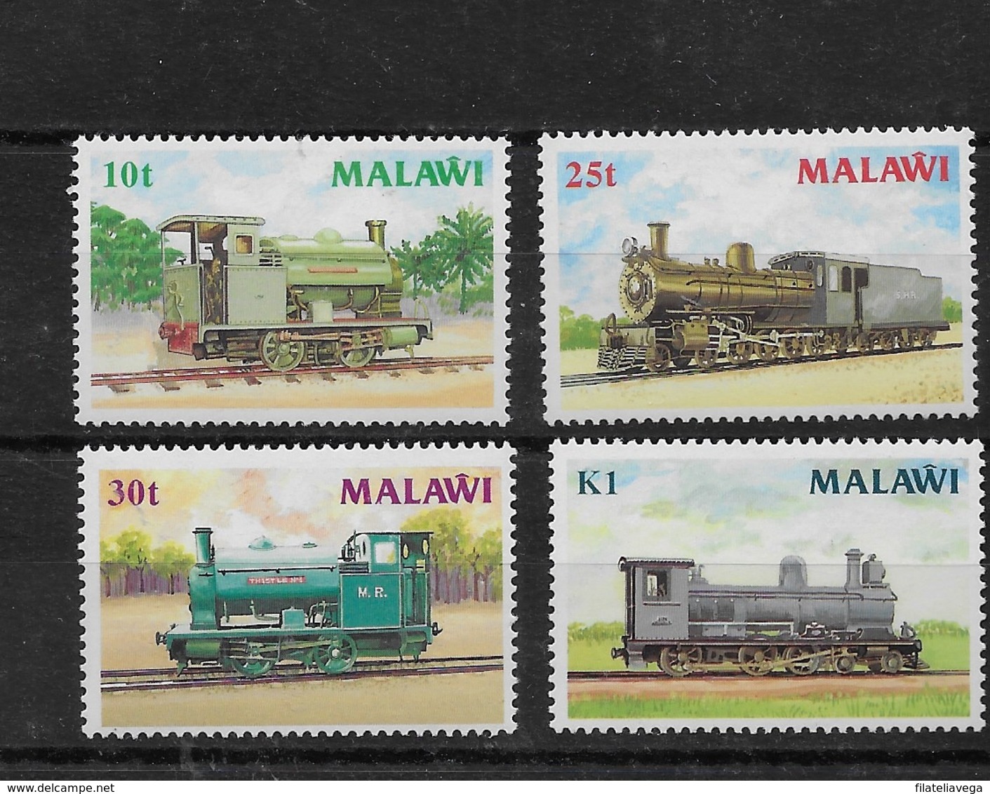 Serie De Malawi Nº Yvert 493/96 ** TRENES (TRAINS) - Trenes