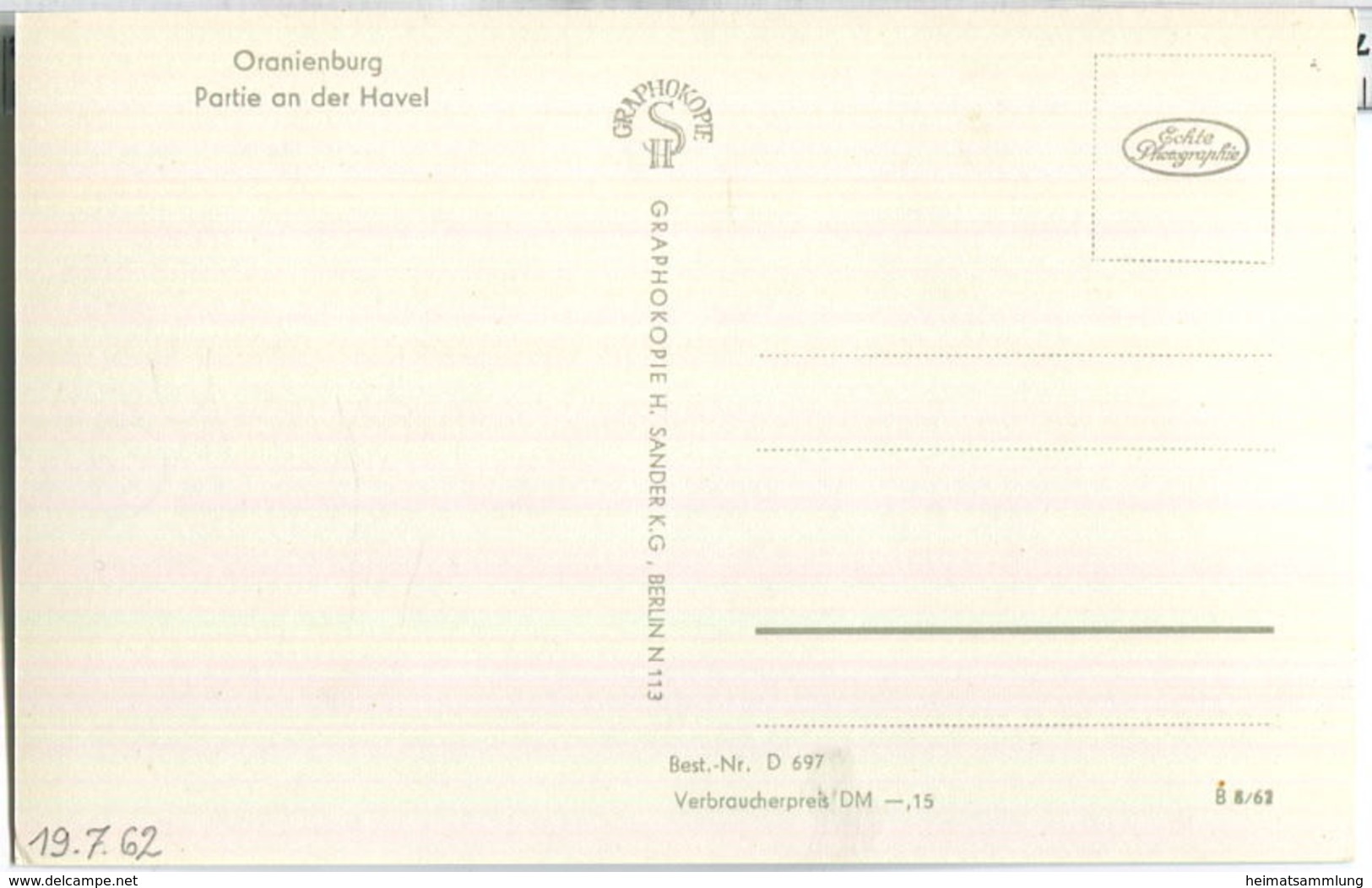 Oranienburg - Partie An Der Havel - Foto-Ansichtskarte - Verlag H. Sander Berlin 60er Jahre - Oranienburg