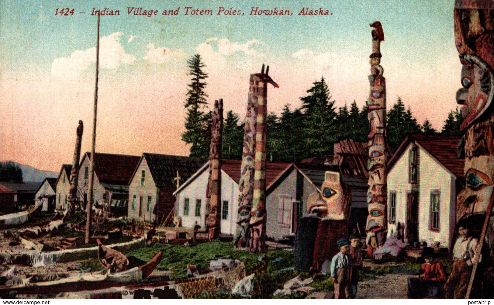 INDIAN VILLAGE ALASKA. - INDIOS // INDIANS - Otros & Sin Clasificación