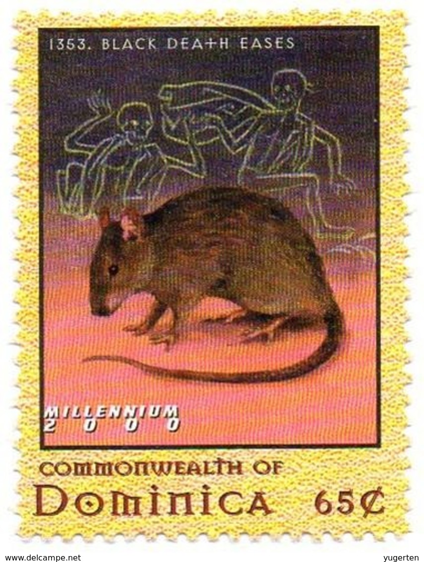 DOMINICA 1v MNH** Health Peste Plague Die Pest Santé Salud Diseases Gesundheit Rats Ratten Ratas Ratti - Enfermedades