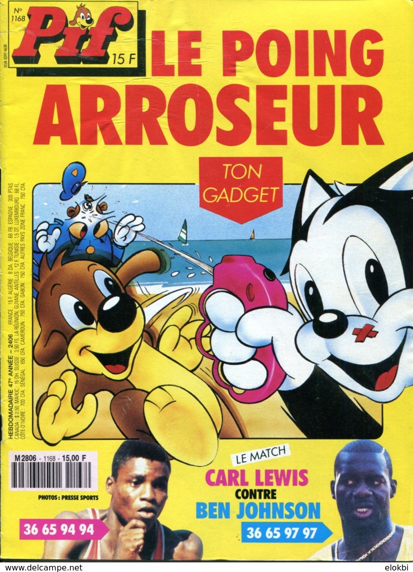 Lot de 10 Pif Gadget consécutifs  de l'été 1991 : N°1160 à 1169