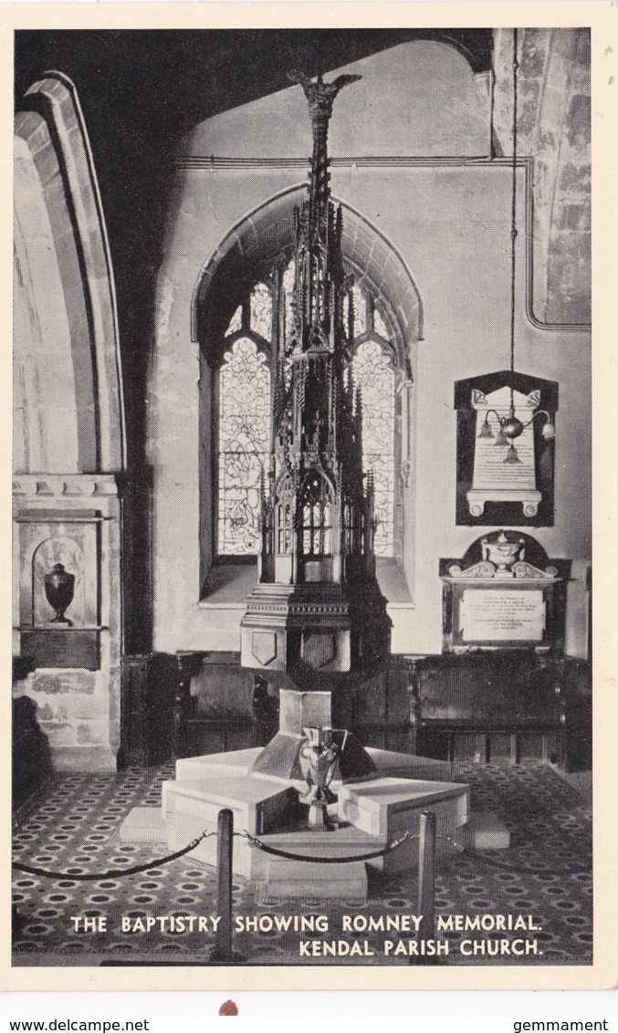 KENDAL PARISH CHURCH INTERIOR. ROMNEY MEMORIAL - Other & Unclassified