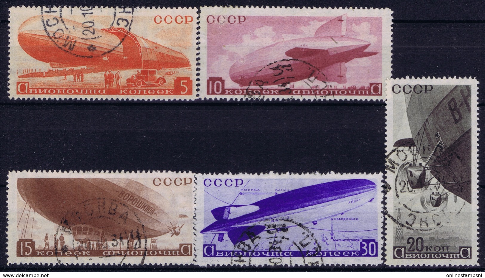 Russia  Mi 483 - 487 Used Cancelled 1934 - Usados