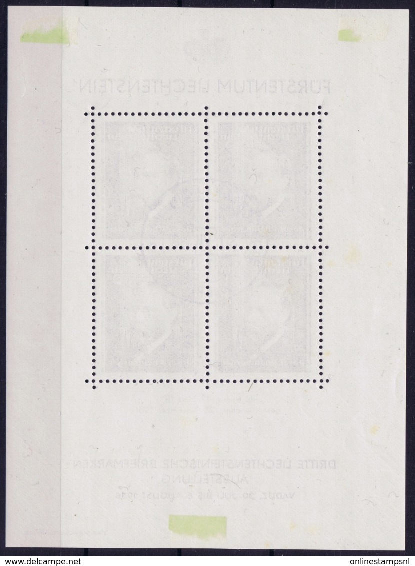 Liechtenstein 1938 Block N3 With FDC Cancel - Blocs & Feuillets