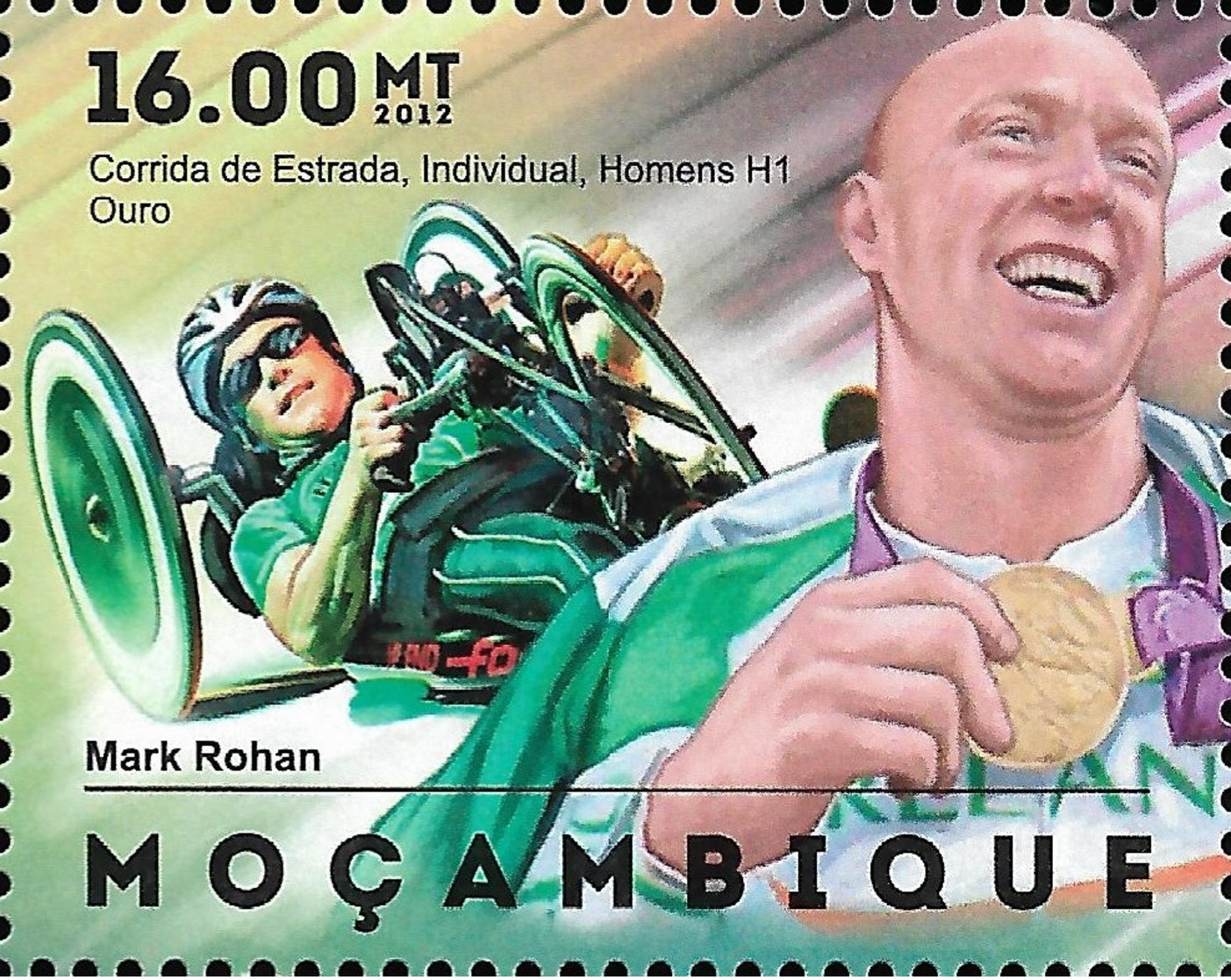 Mozambique Mark Rohan Ireland Cycling Handicap Disabled 1v Stamp MNH Michel:6274 - Other & Unclassified