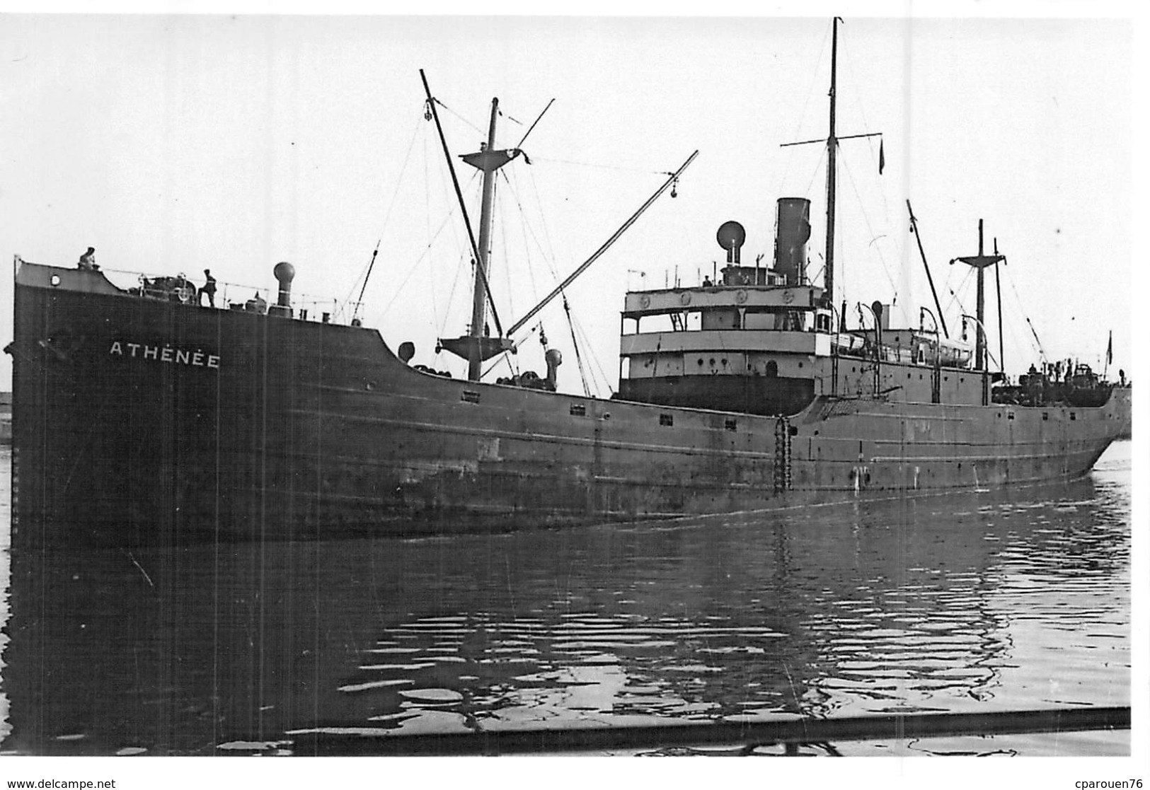 Photo Récente Bateau " Athénée " Ex "War Visor " S.N.D.V.Delmas Vieljeux 1918 Sunderland 1935 Détruit à La Spezia - Sonstige & Ohne Zuordnung