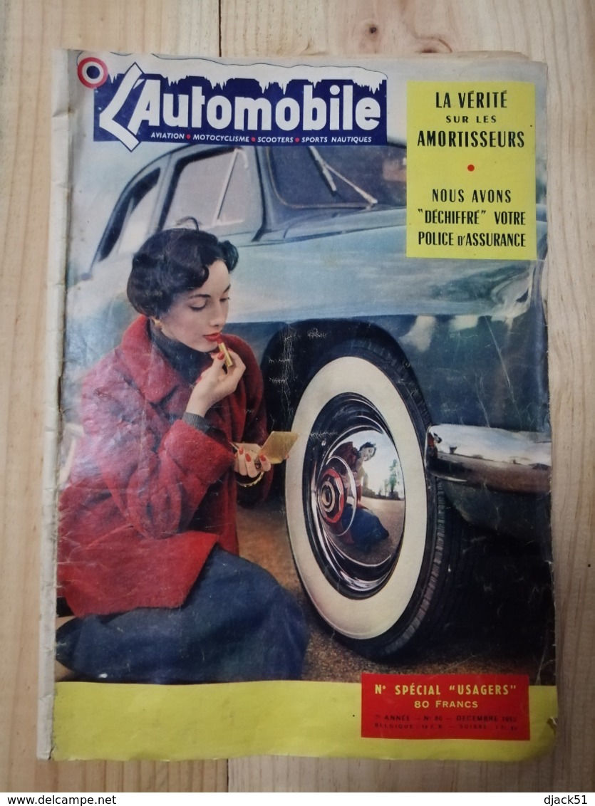 L'AUTOMOBILE / N° 80 Déc. 1952 / AVIATION - MOTOCYCLISME (MOTOS)  - SCOOTERS - SPORTS NAUTIQUES - Auto/Motor
