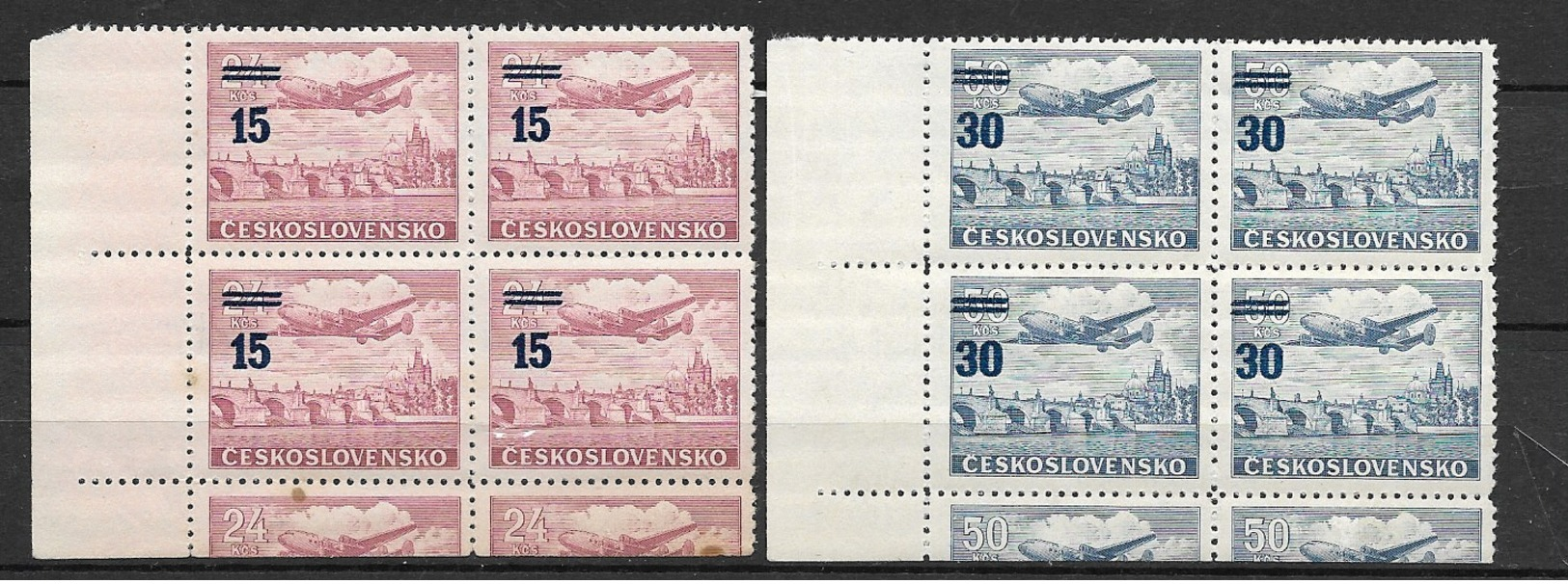 O-042 SLOVAKIA 1949 -AIRMAIL, CAT. MICHEL NUNNER  592-593 -MNH** - Ungebraucht