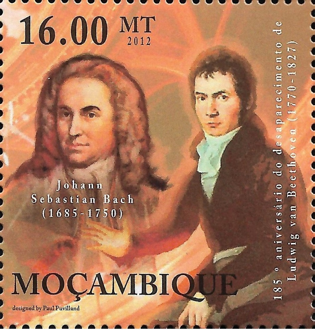 Mozambique Johann Sebastian Bach Music Composer 1v Stamp MNH Michel:5493 - Other & Unclassified