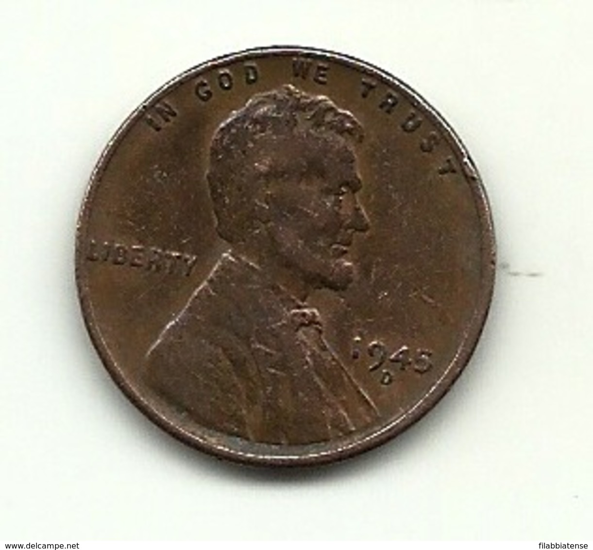 1945 - Stati Uniti 1 Cent   D    ------ - 1909-1958: Lincoln, Wheat Ears Reverse