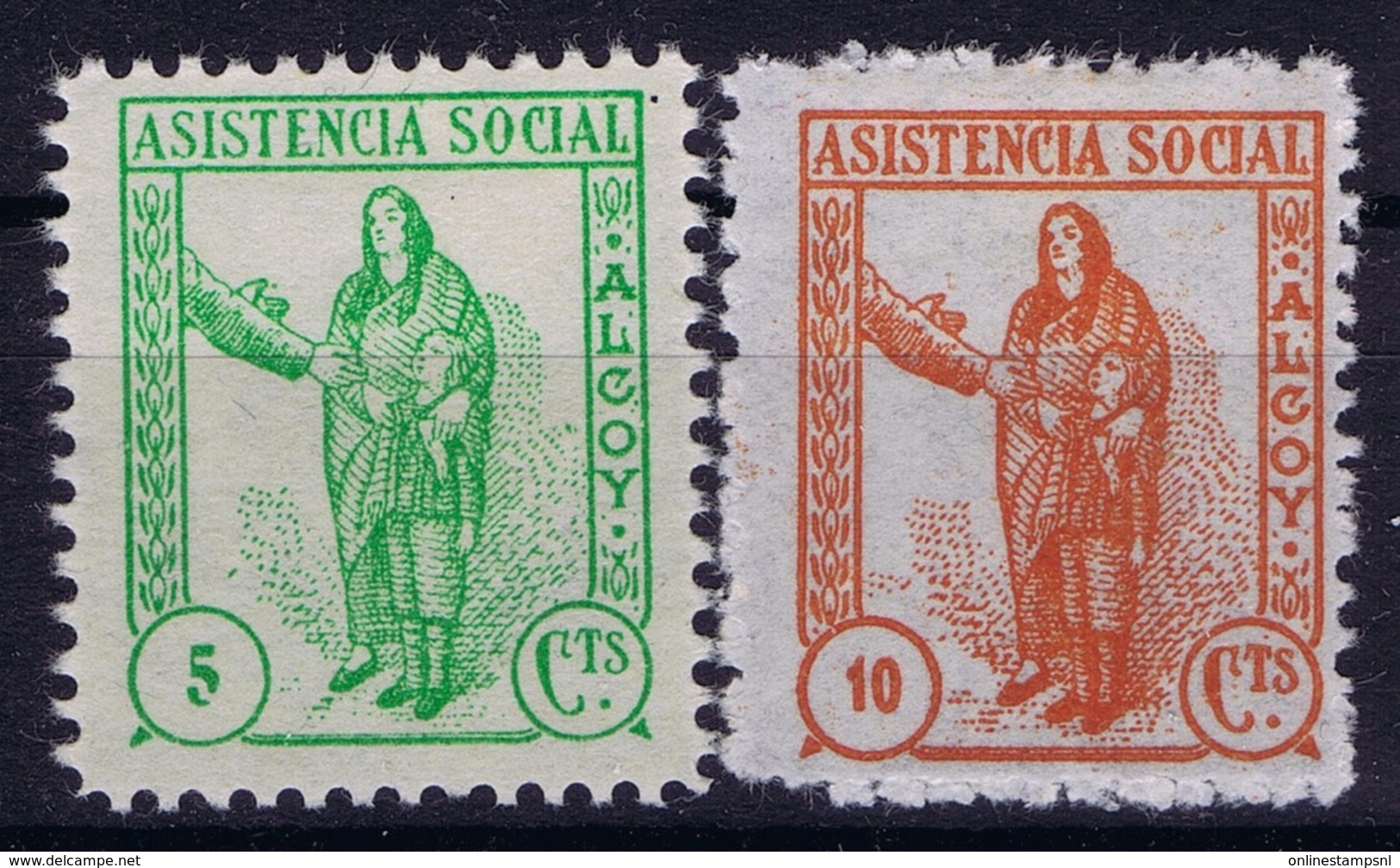 Spian : Asistencia Social Alcoy - Spanish Civil War Labels