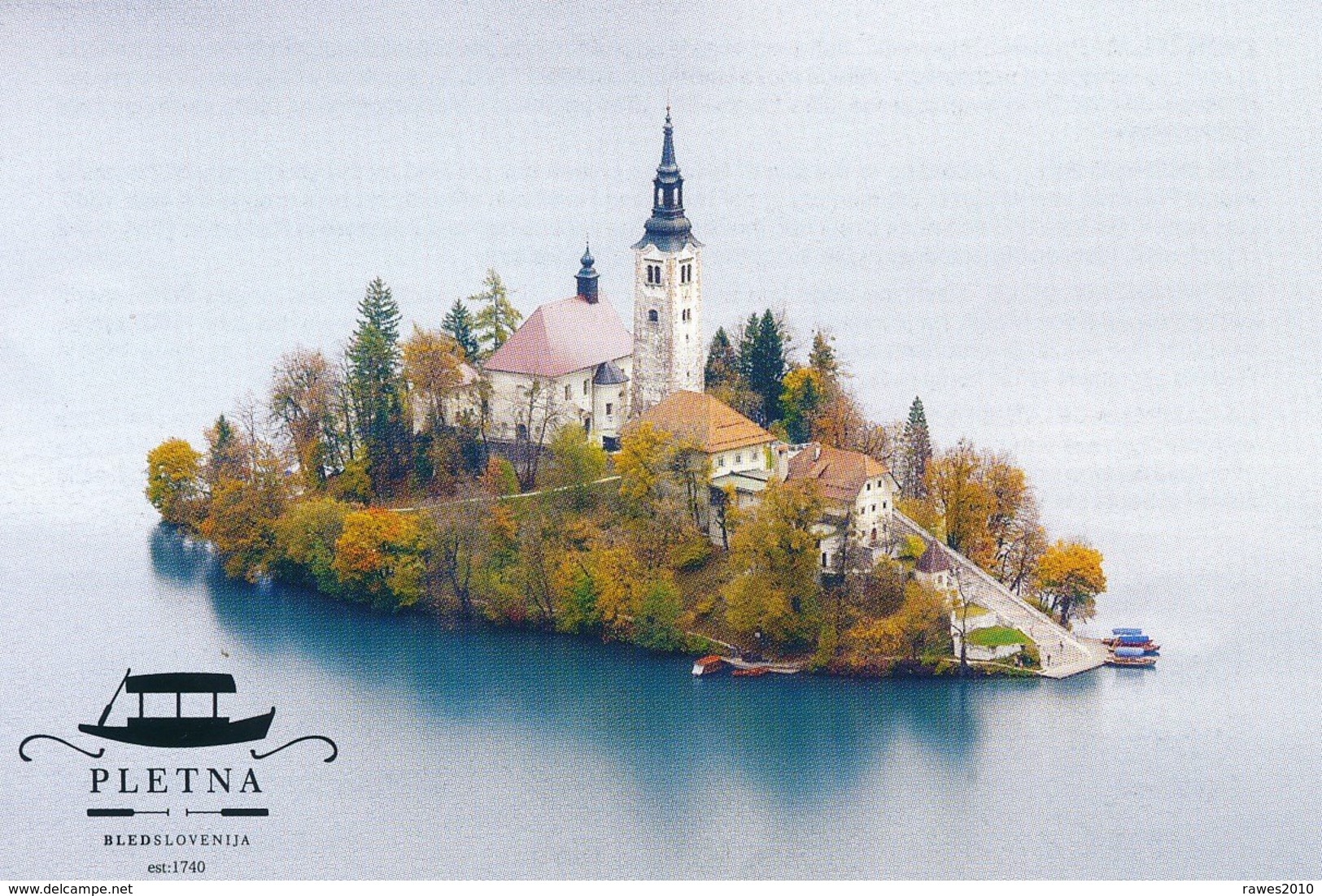 Slowenien Bled Fahrschein Schiff Zur Insel Mit Kirche Der Gottesmutter Auf Dem See - Europa