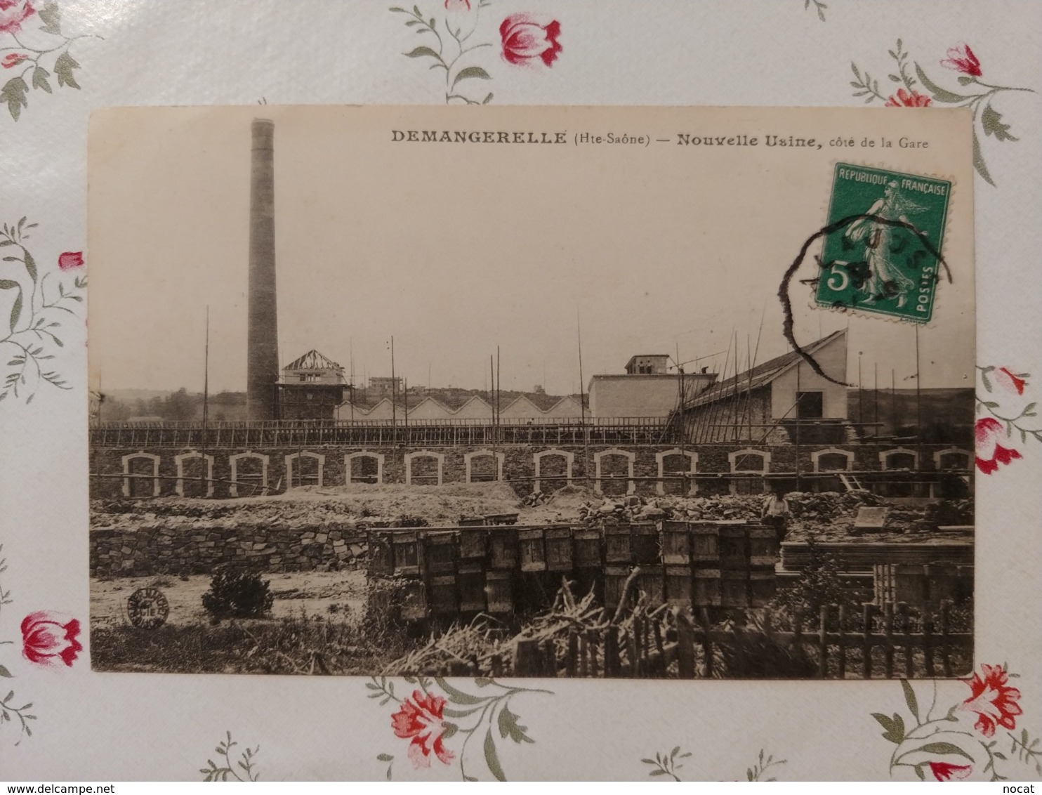 Demangevelle Nouvelle Usine Côté De La Gare Cachet Courrier Convoyeur Haute Saône Franche Comté - Autres & Non Classés