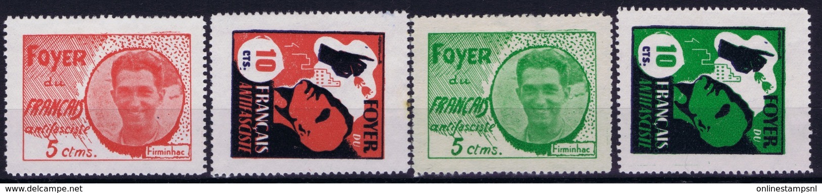 Spian : Foyer De Francais Antifaste - Spanish Civil War Labels