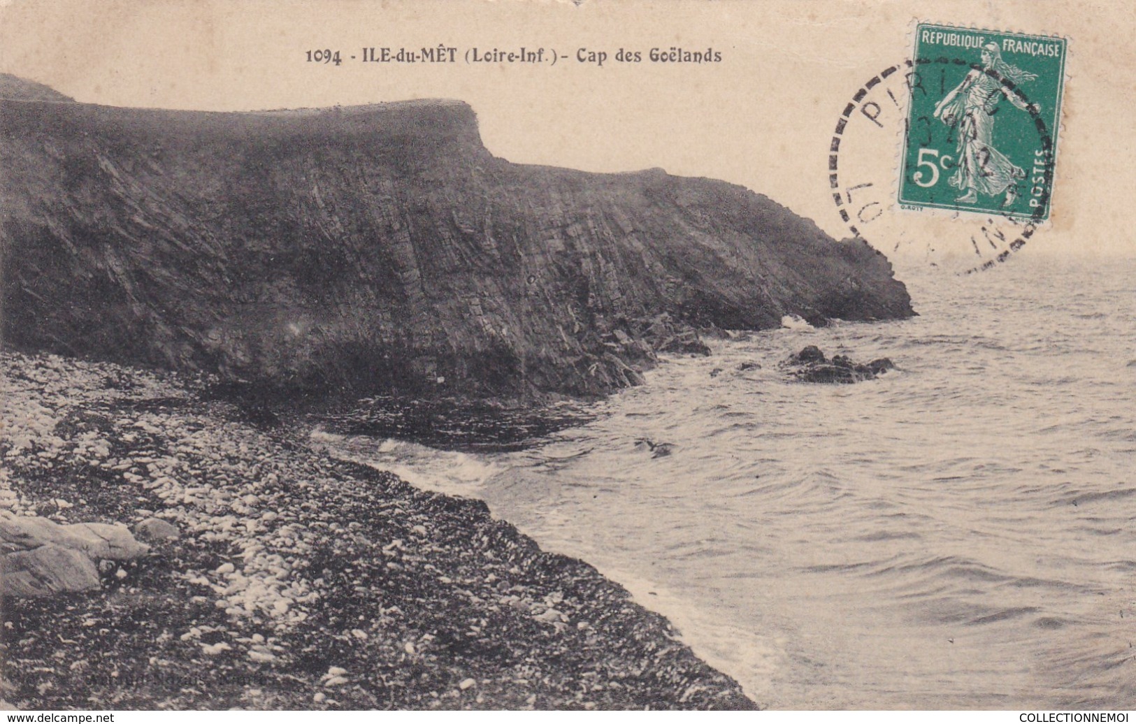 ILE DU MET ,lot de 5 cartes à voir,recherché