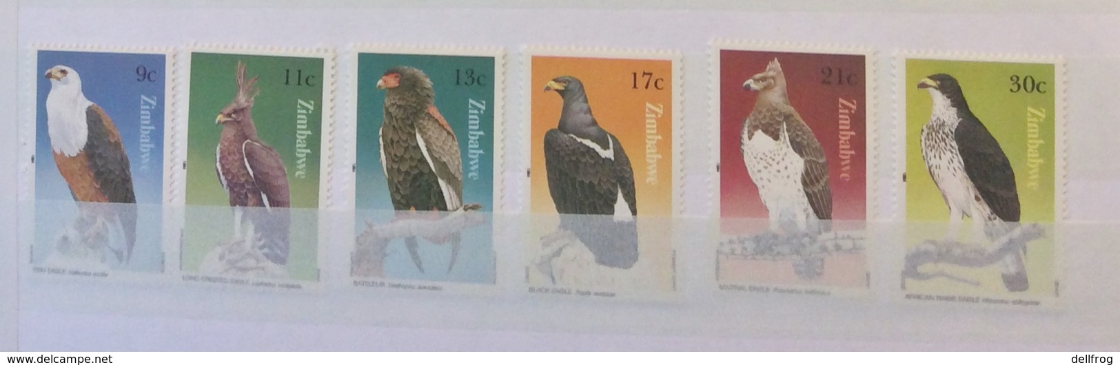 ZIMBABWE 1984 Birds Of Prey Set MNH Sg 647-52 - Zimbabwe (1980-...)