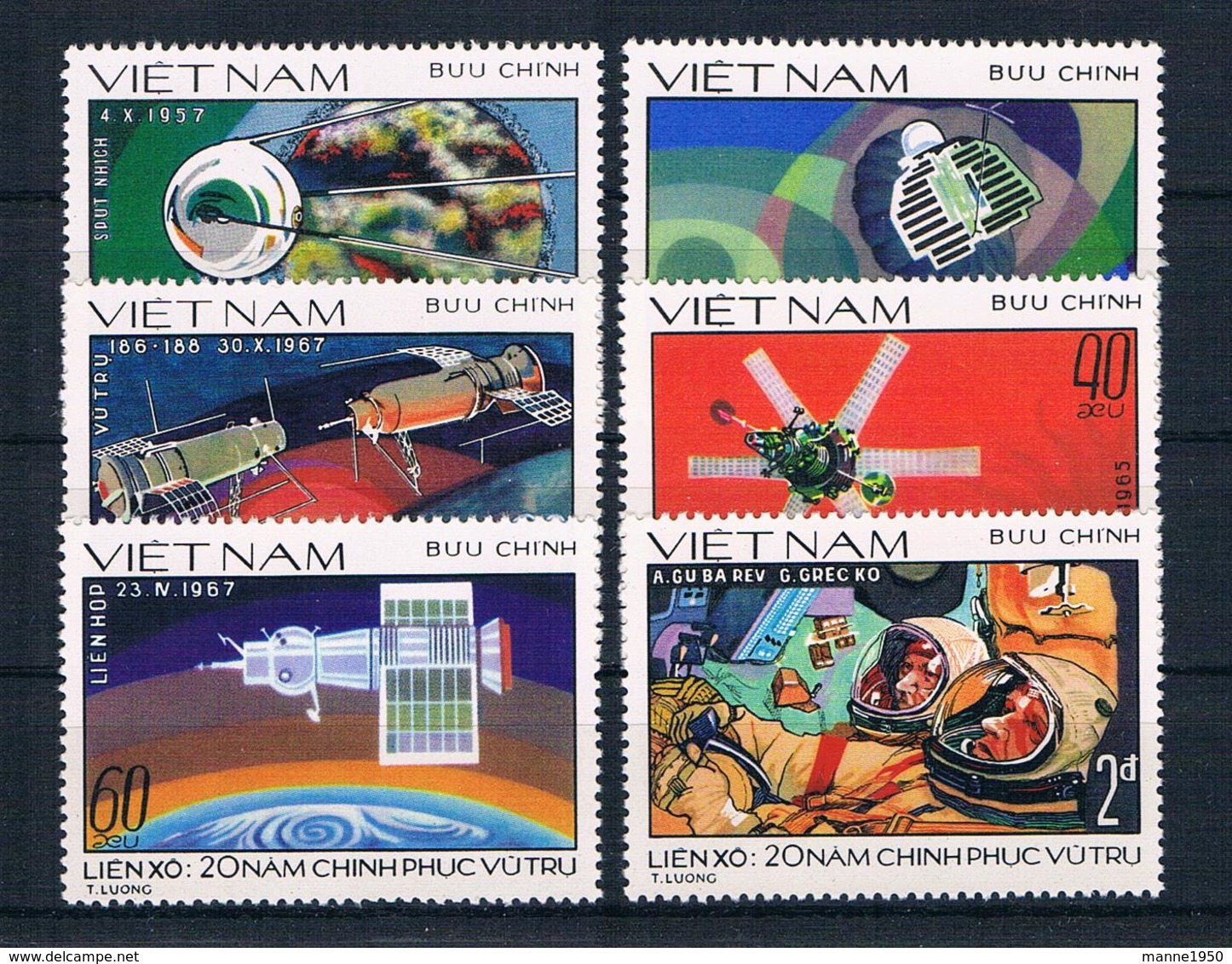 Vietnam 1978 Raumfahrt Mi.Nr. 990/95 Kpl. Satz ** - Vietnam