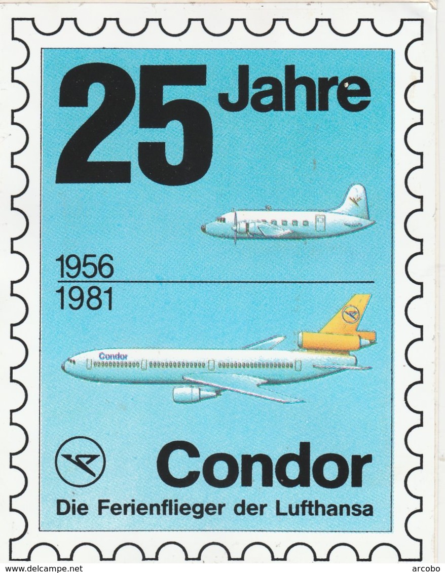 Condor, 25 Jahre , Die Ferienflieger Der Lufthansa 1956 - 1981 Aufkleber - Adesivi