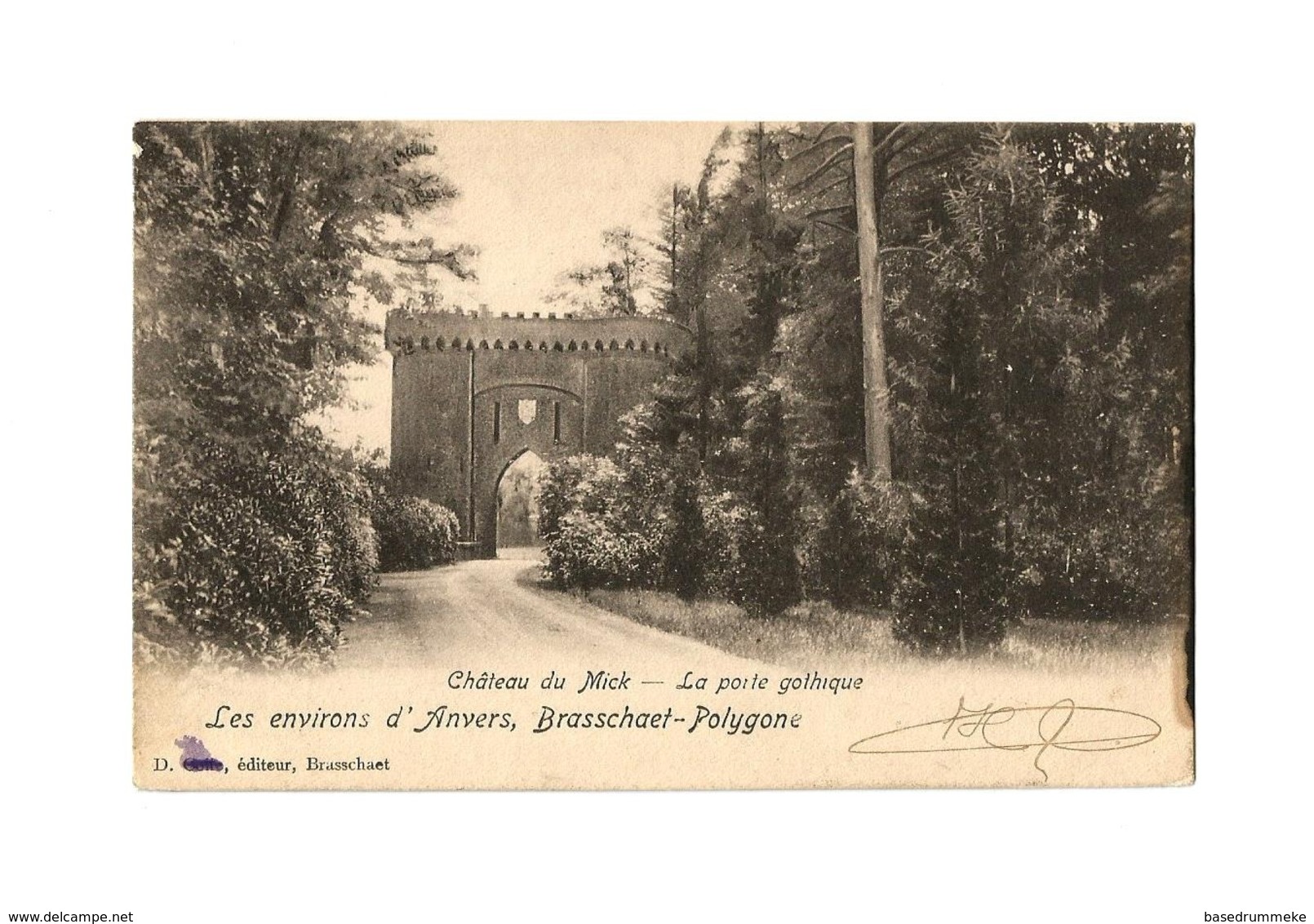 Brasschaet-Polygone.  -  Château De Mick - La Porte Gothique. - Brasschaat