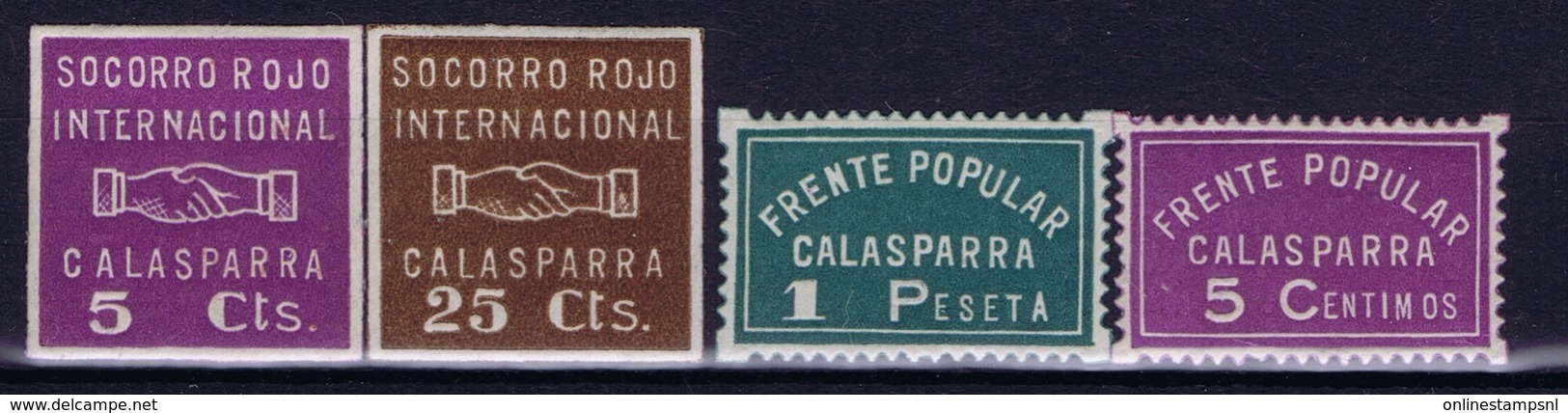 Spain: Calasparra Socorro Rojo International - Spanish Civil War Labels