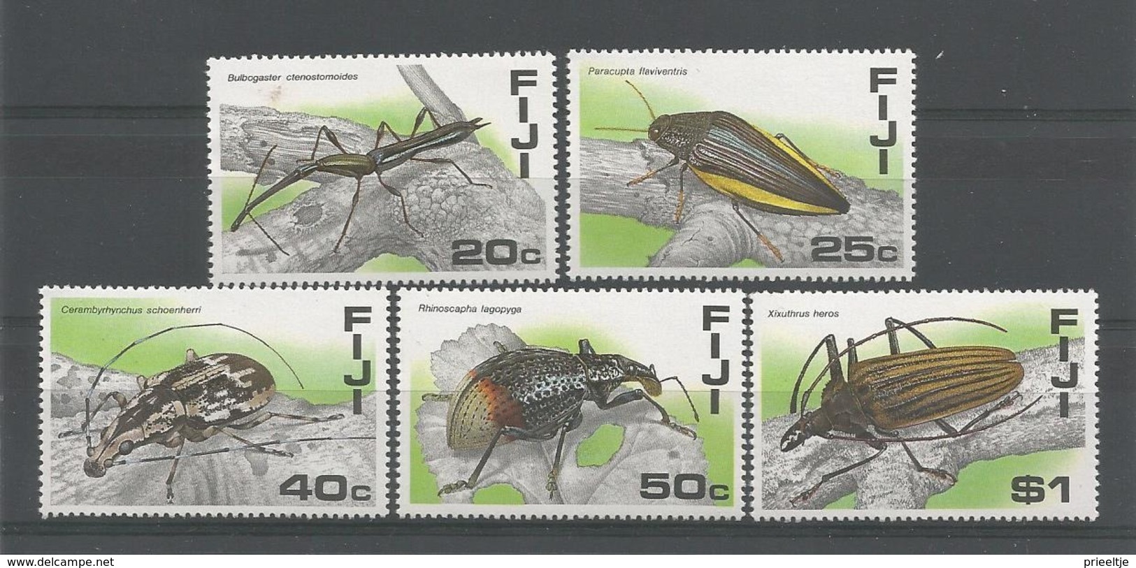 Fiji 1987  Insects  Y.T. 566/570 ** - Fiji (1970-...)