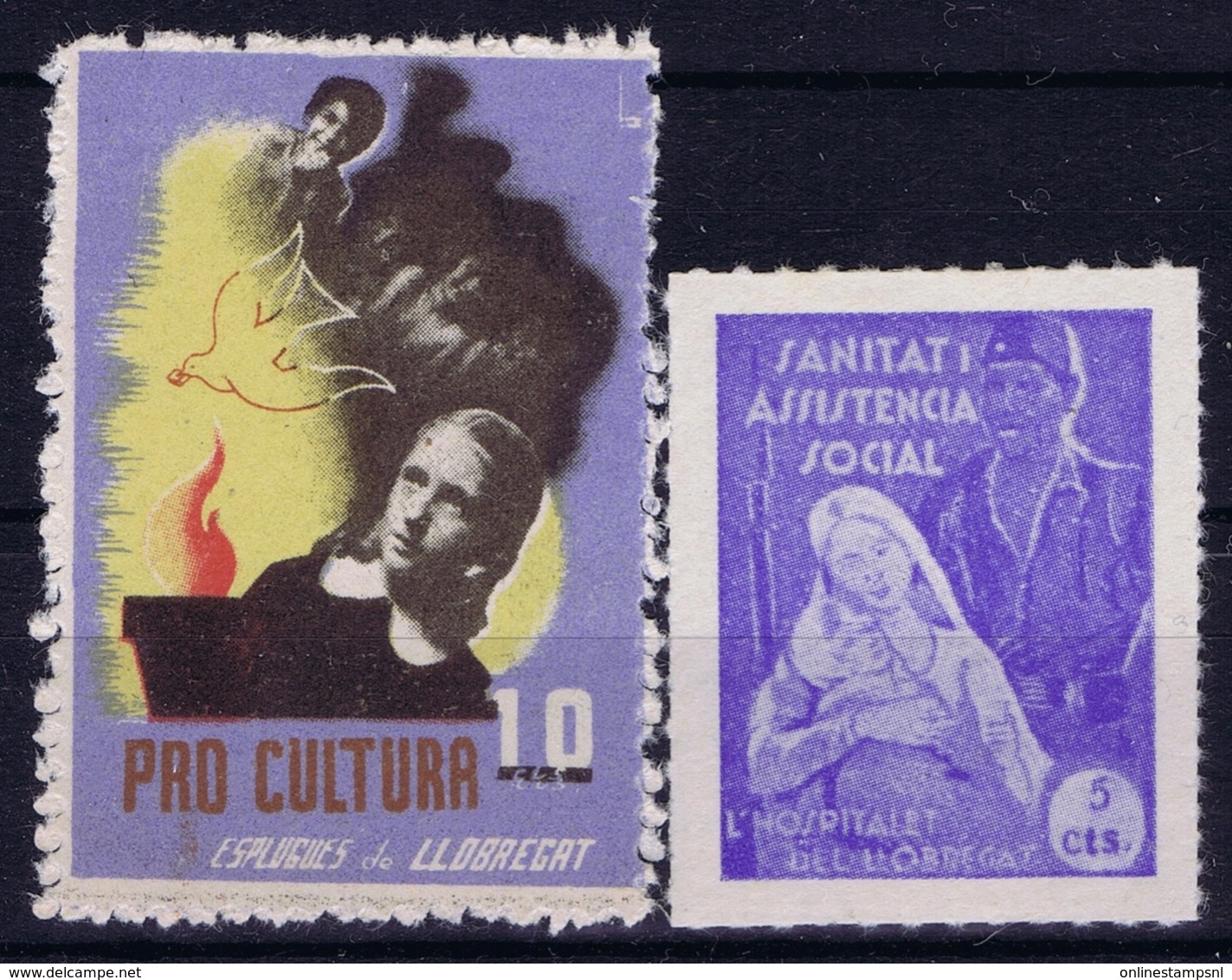 Spain:  Espluga De Llobregal - Spanish Civil War Labels