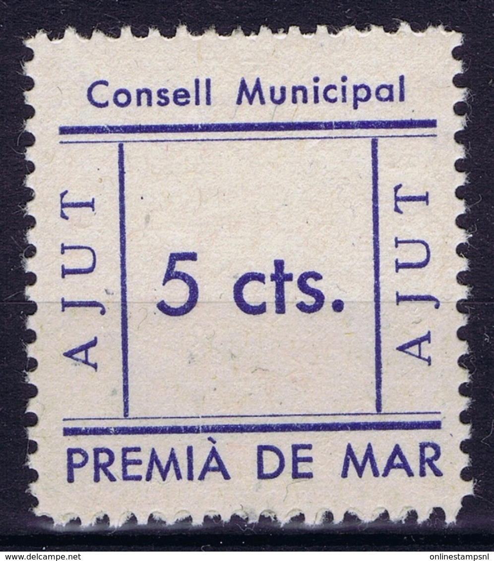 Spain: Premia De Mar Consell Municipal - Spanish Civil War Labels